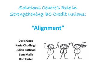 Solutions Centre’s Role in Strengthening BC Credit Unions: “Alignment”