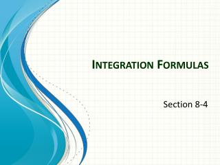 Integration Formulas