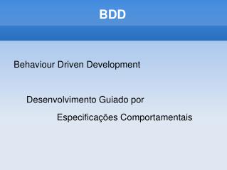 BDD