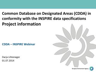 CDDA – INSPIRE Webinar