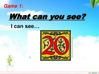 What can you see?