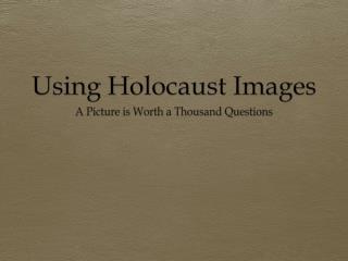 Using Holocaust Images