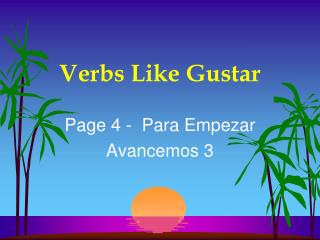 Verbs Like Gustar