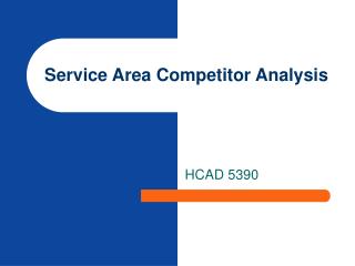 Service Area Competitor Analysis