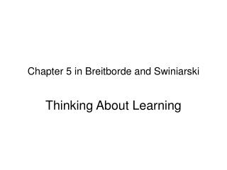 Chapter 5 in Breitborde and Swiniarski