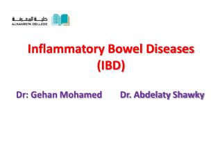 Inflammatory Bowel Diseases (IBD)