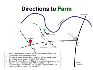 Directions to Farm