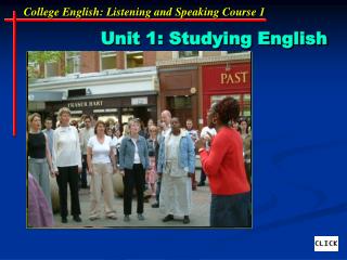 College English: Listening and Speaking Course 1