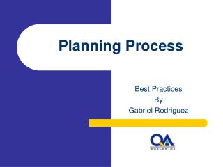 Planning Process