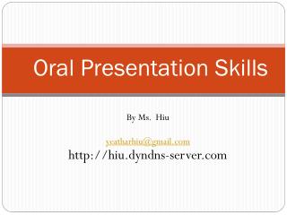 Oral Presentation Skills