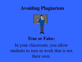 Avoiding Plagiarism