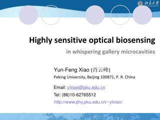 Highly sensitive optical biosensing in whispering gallery microcavities