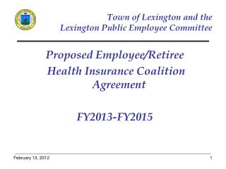 Town of Lexington and the Lexington Public Employee Committee
