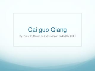 Cai guo Qiang