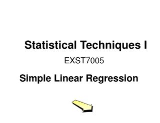 Statistical Techniques I