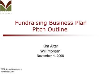 Fundraising Business Plan Pitch Outline