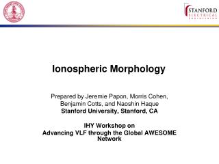 Ionospheric Morphology
