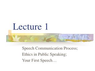 Lecture 1