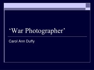 ‘War Photographer’