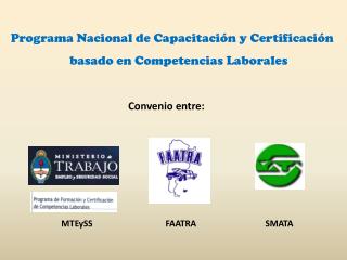 Programa Nacional de Capacitación y Certificación basado en Competencias Laborales