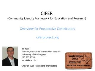 CIFER (Community Identity Framework for Education and Research)