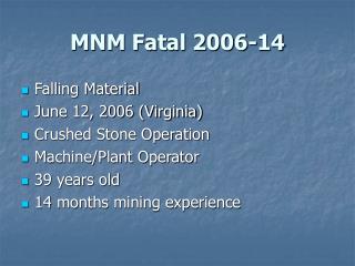 MNM Fatal 2006-14