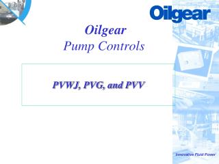 Oilgear Pump Controls
