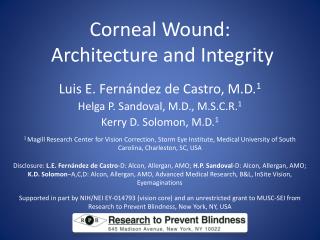 Corneal Wound: Architecture and Integrity