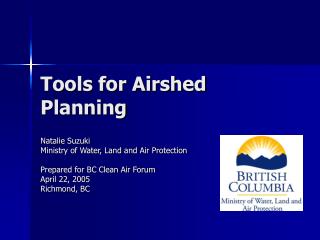 Tools for Airshed Planning