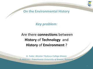 On the Environmental History