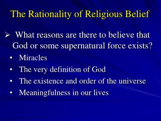 The Rationality of Religious Belief