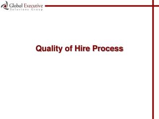 Quality of Hire Process