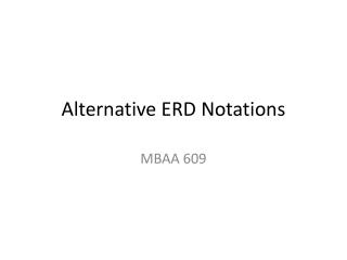 Alternative ERD Notations