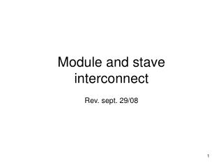 Module and stave interconnect
