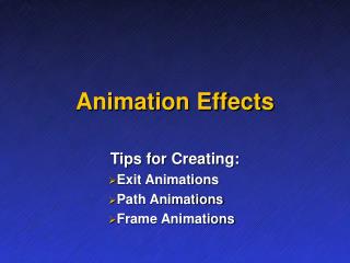 Animation Effects