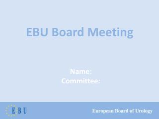 EBU Board Meeting