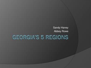 Georgia’s 5 Regions
