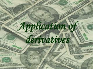 Application of derivatives