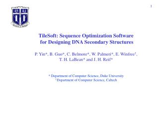 TileSoft: Sequence Optimization Software for Designing DNA Secondary Structures
