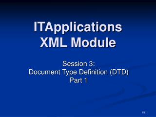 ITApplications XML Module