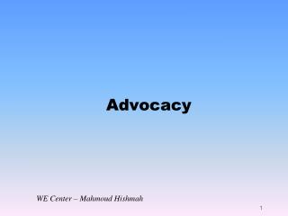 Advocacy