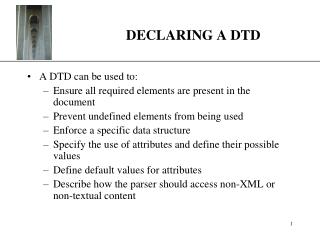 DECLARING A DTD