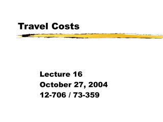 Travel Costs