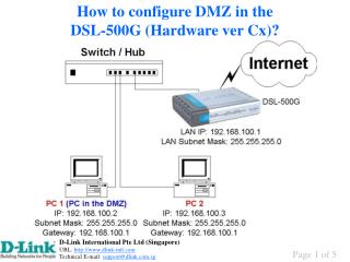 How to configure DMZ in the DSL-500G (Hardware ver Cx)?