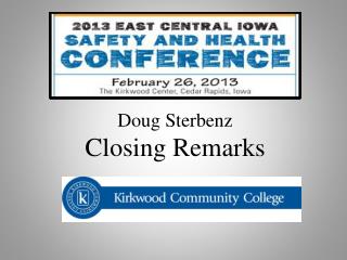 Doug Sterbenz Closing Remarks
