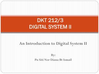 DKT 212/3 DIGITAL SYSTEM II