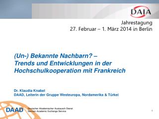 Jahrestagung 27. Februar – 1. März 2014 in Berlin