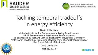 Tackling temporal tradeoffs in energy efficiency