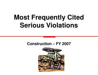 Most Frequently Cited Serious Violations