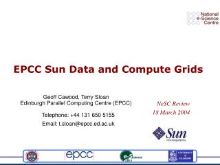 NeSC Review 18 March 2004